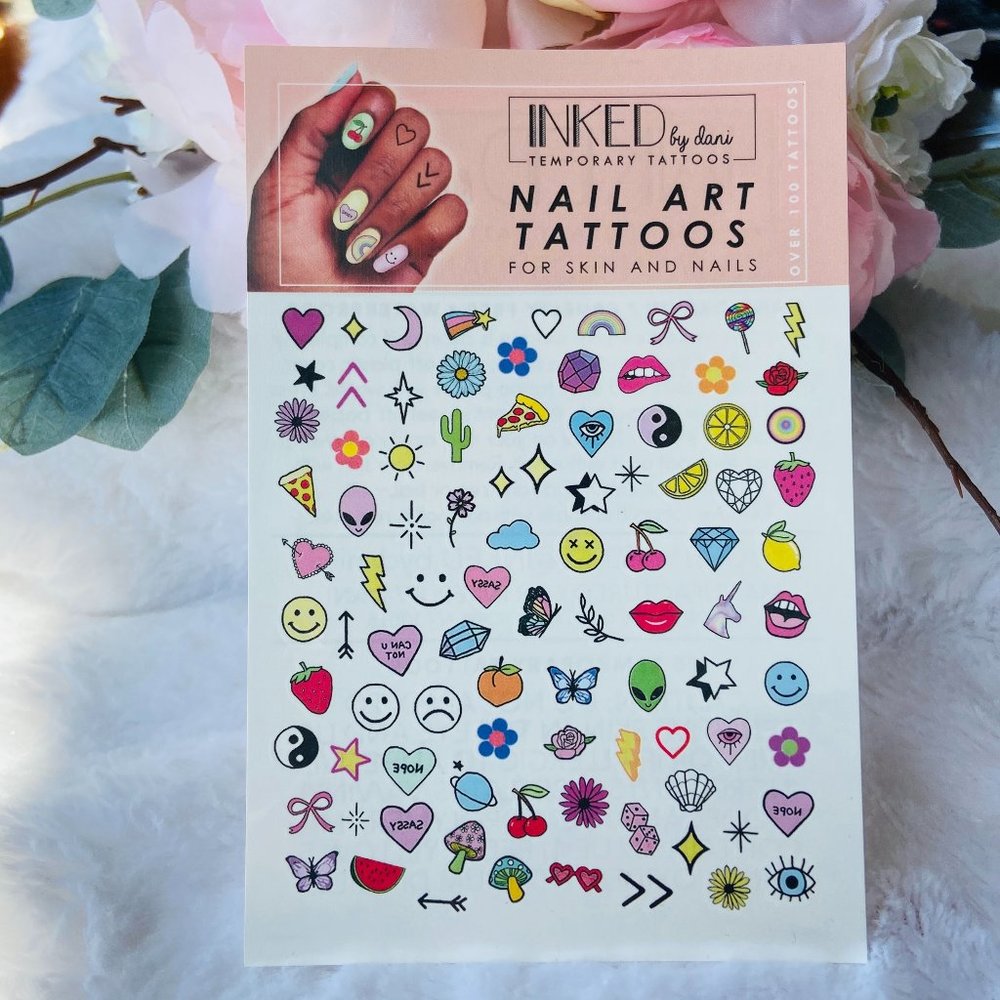 Inked by Dani Temporary Tattoos Nail Art Tattoos for Skin and Nails - Picture 1 of 3